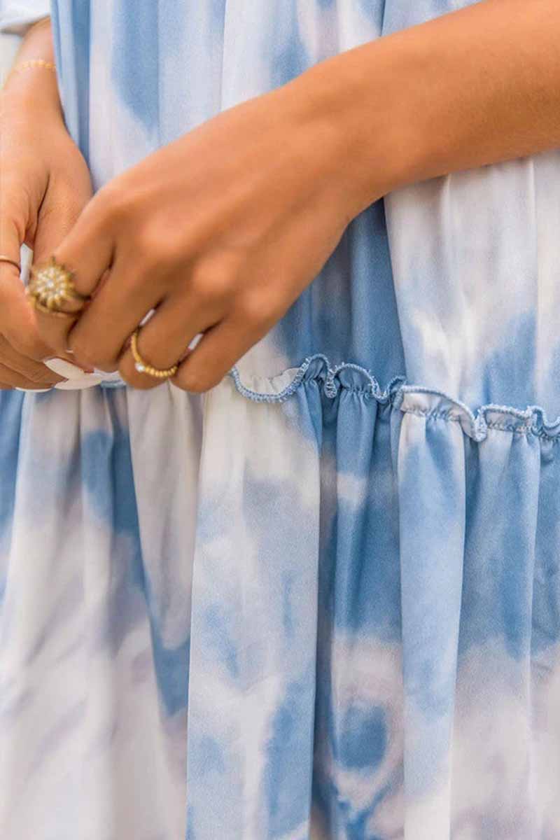EP | Florcoo Robe midi mignonne avec motif batik