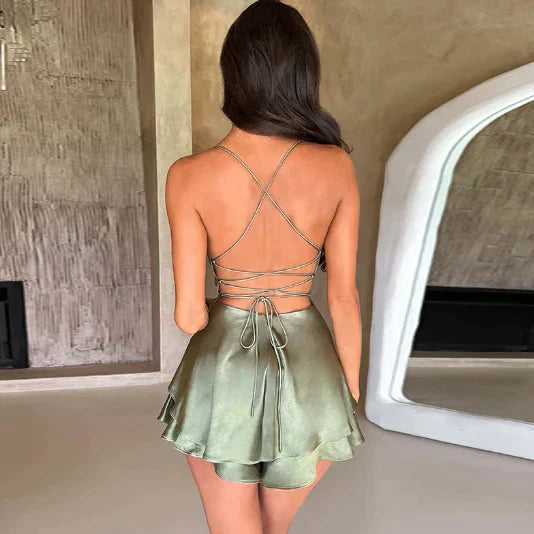 EP | Robe en satin dos nu