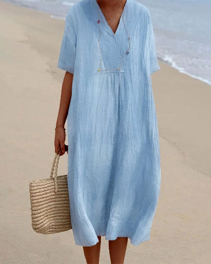 ND | Robe midi avec décolleté en V