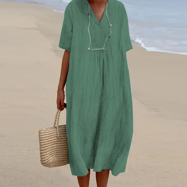 ND | Robe midi avec décolleté en V