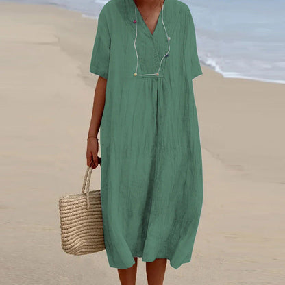 ND | Robe midi avec décolleté en V