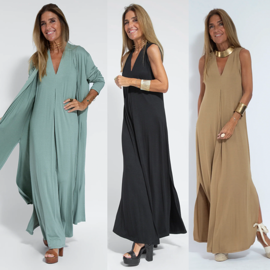 EP | Ensemble robe longue amincissante et gilet