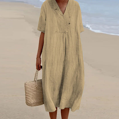 ND | Robe midi avec décolleté en V