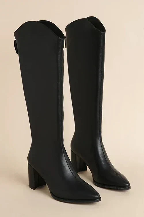 EP | - Bottes en cuir à hauteur du genou