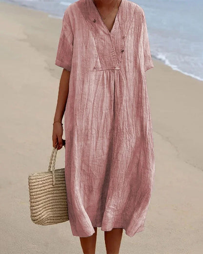 ND | Robe midi avec décolleté en V