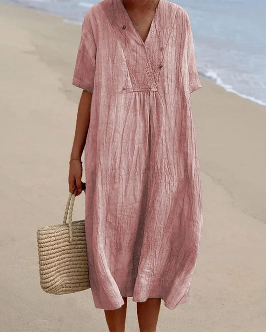 ND | Robe midi avec décolleté en V